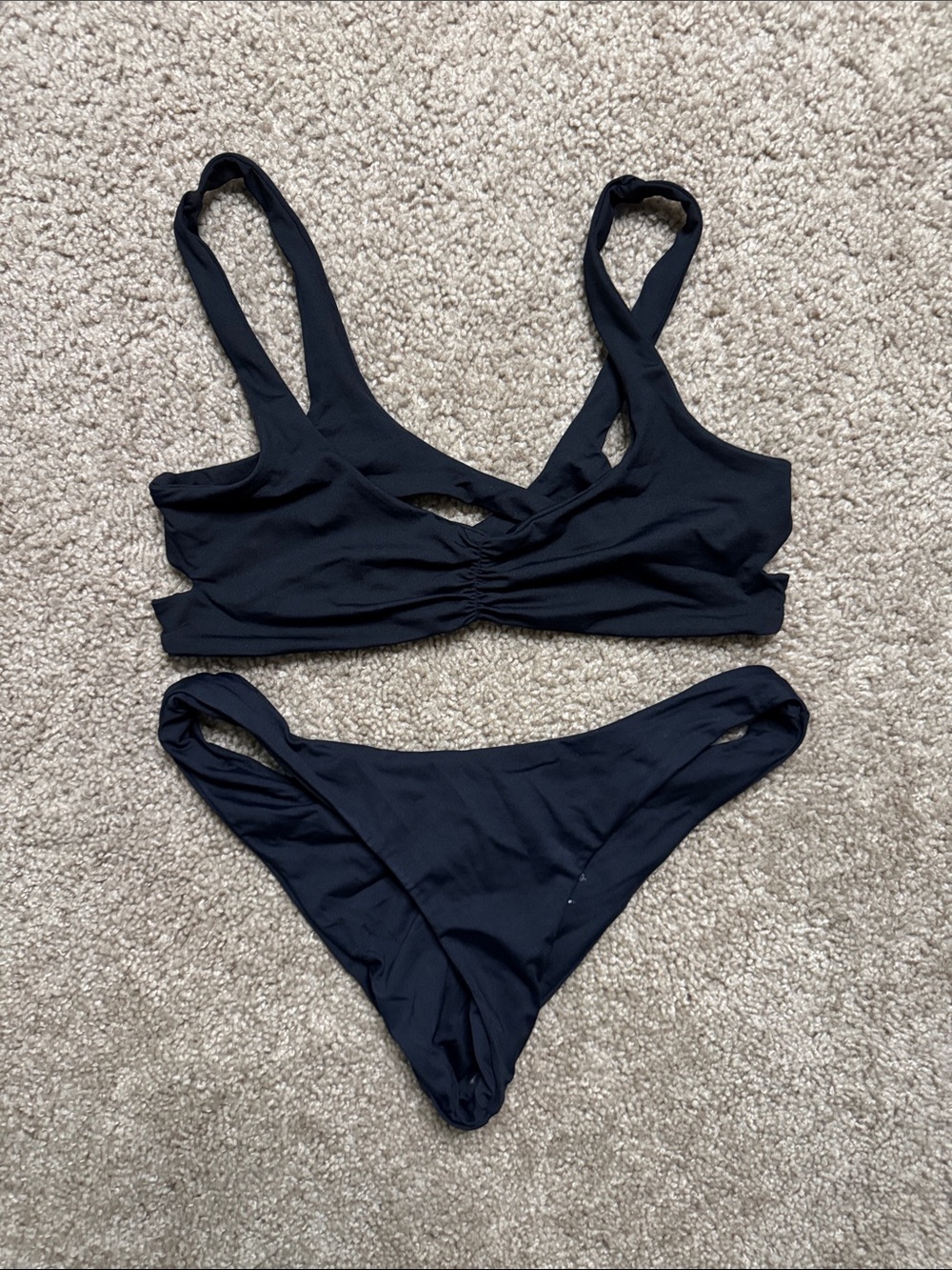 Black Women's Bikini Set - Classic Two-Piece Swimwear